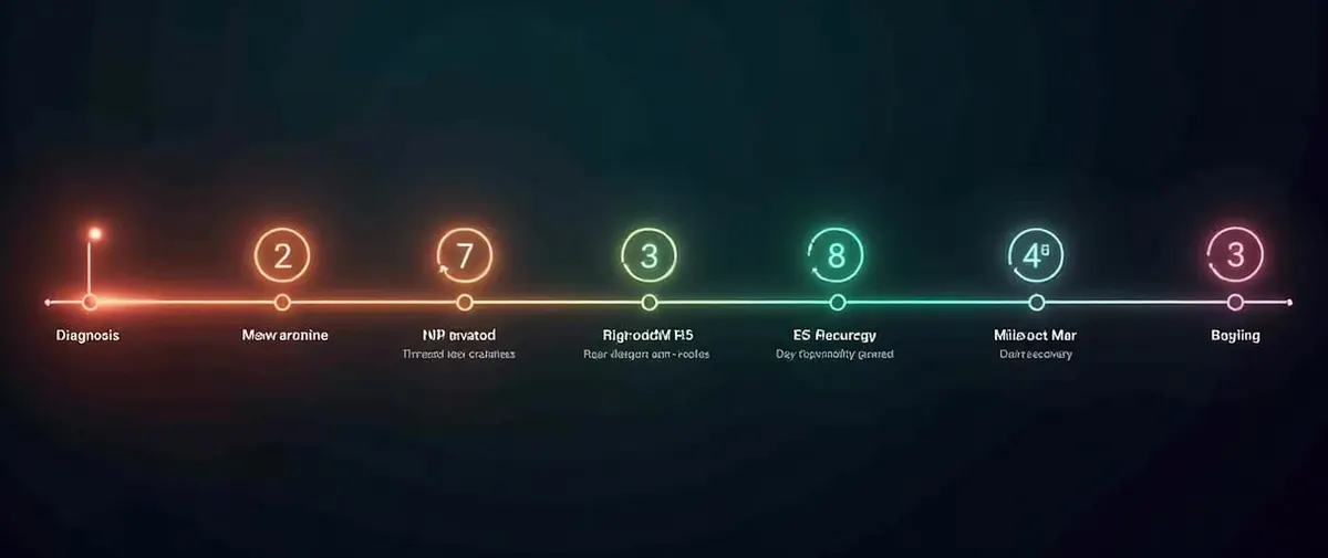 Meta Ads Rescue Timeline - From Day 1 Diagnosis to Day 21 Full Recovery Milestones